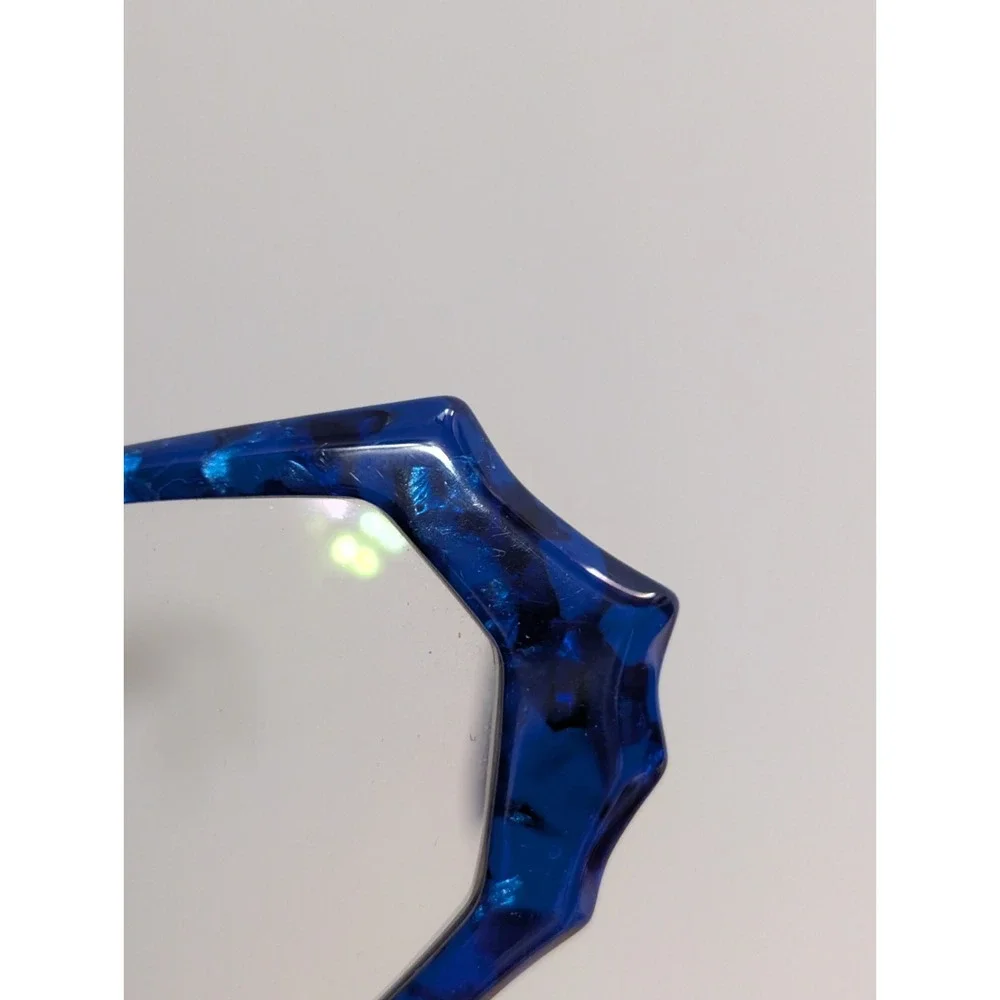 Faniel Senta Cieux Eyeglasses 50-21-140 Blue Acetate Cat Eye Designer Frames